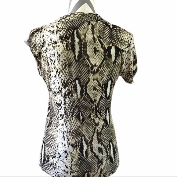 Kenneth Cole XS Wrap-Look Reptile Print Top - Picture 4 of 6